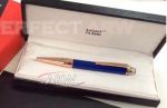 Perfect Replica Montblanc Rose Gold Clip Blue Ballpoint Special Edition Best Pen
